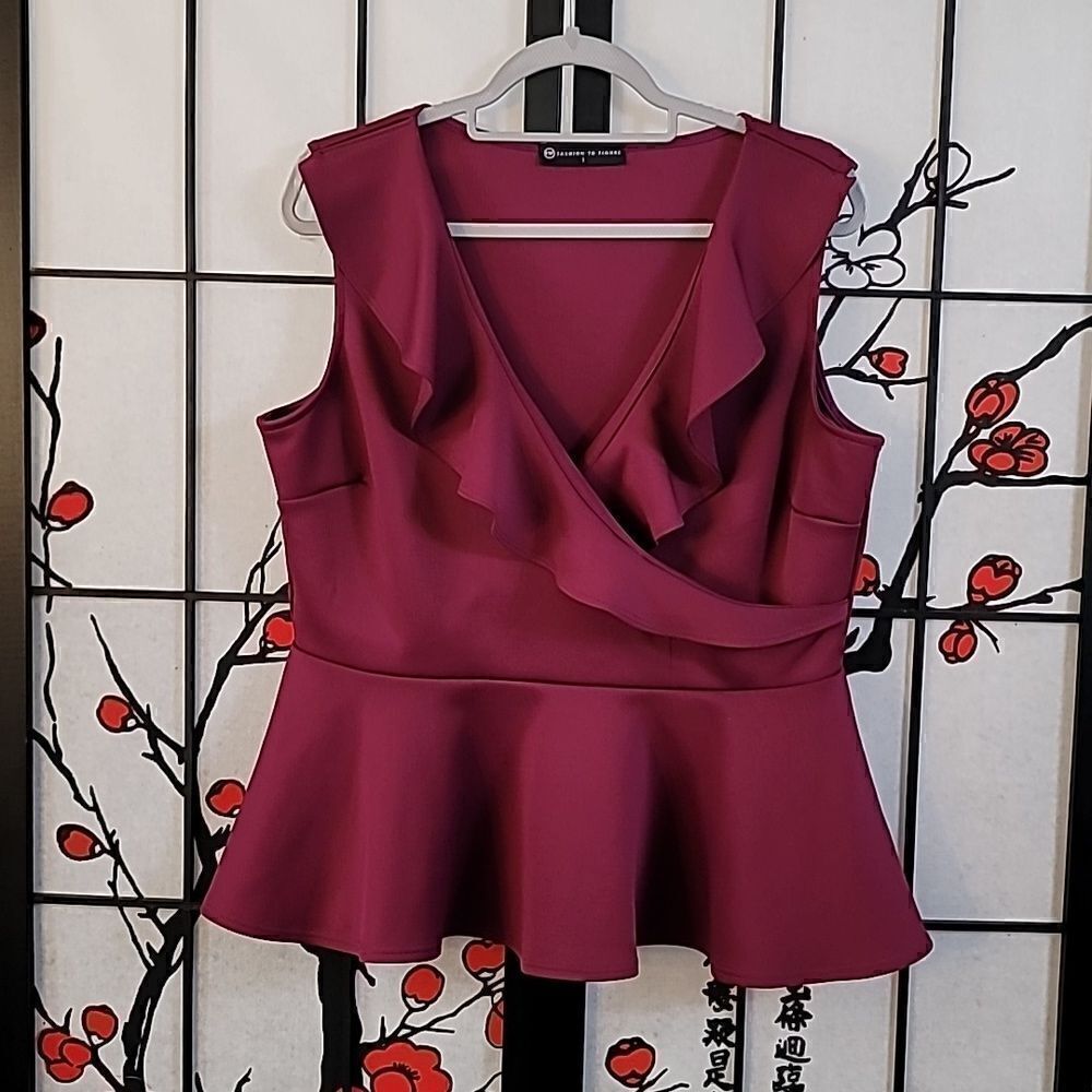 Fashion to Figure Plum Colored Pelum top